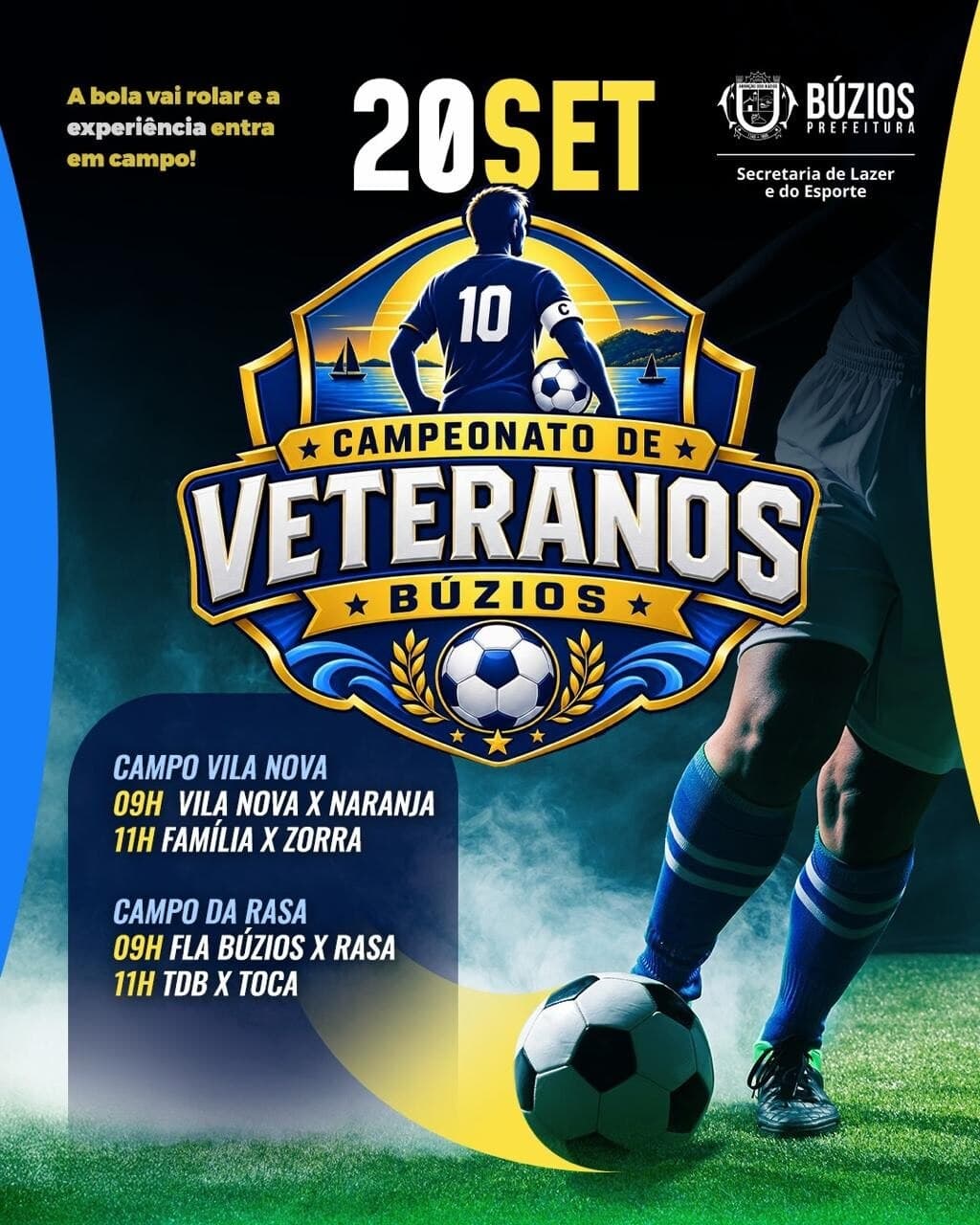 Campeonato de Veteranos de Búzios tem 16 gols na rodada de abertura